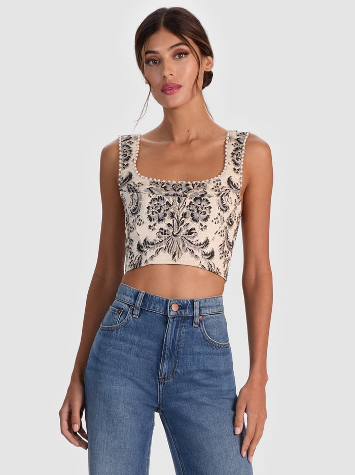 GUINEVERE EMBELLISHED BUSTIER | Alice + Olivia