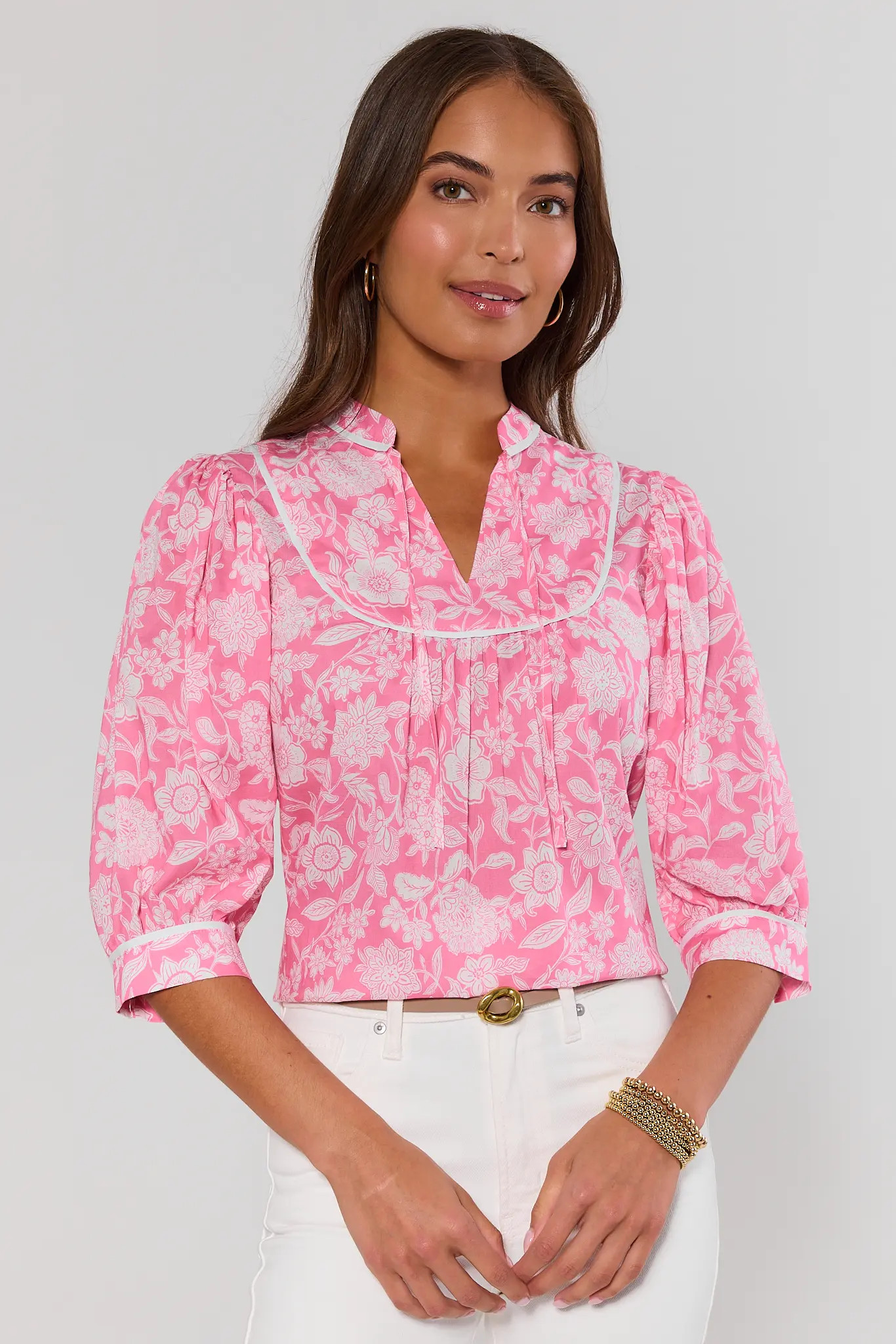 Parker Pink Floral Print Top | Avara