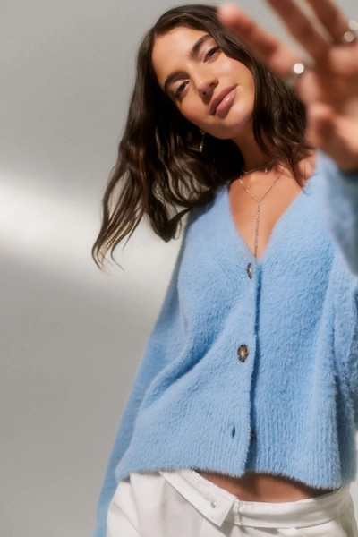 UO Thea Fuzzy Cardigan | Urban Outfitters (US and RoW)