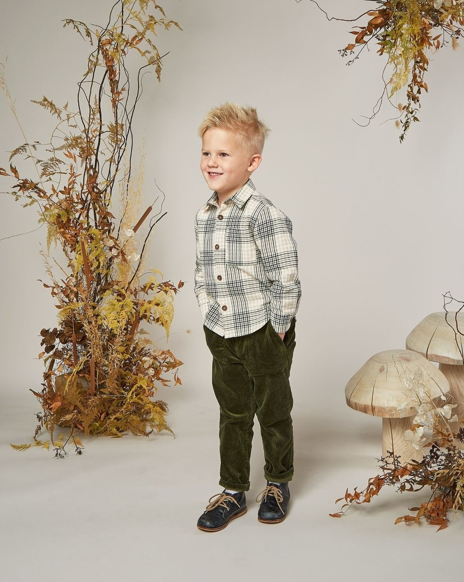 Flannel Collared Shirt - Forest Flannel | Bohemian Mama