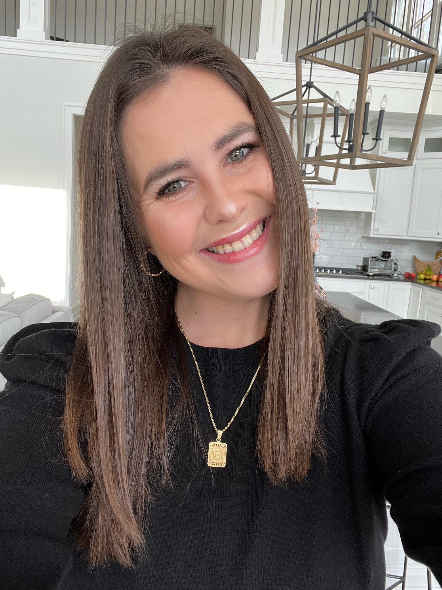Black puff sleeve top & B initial necklace!

#LTKstyletip #LTKGiftGuide #LTKfit