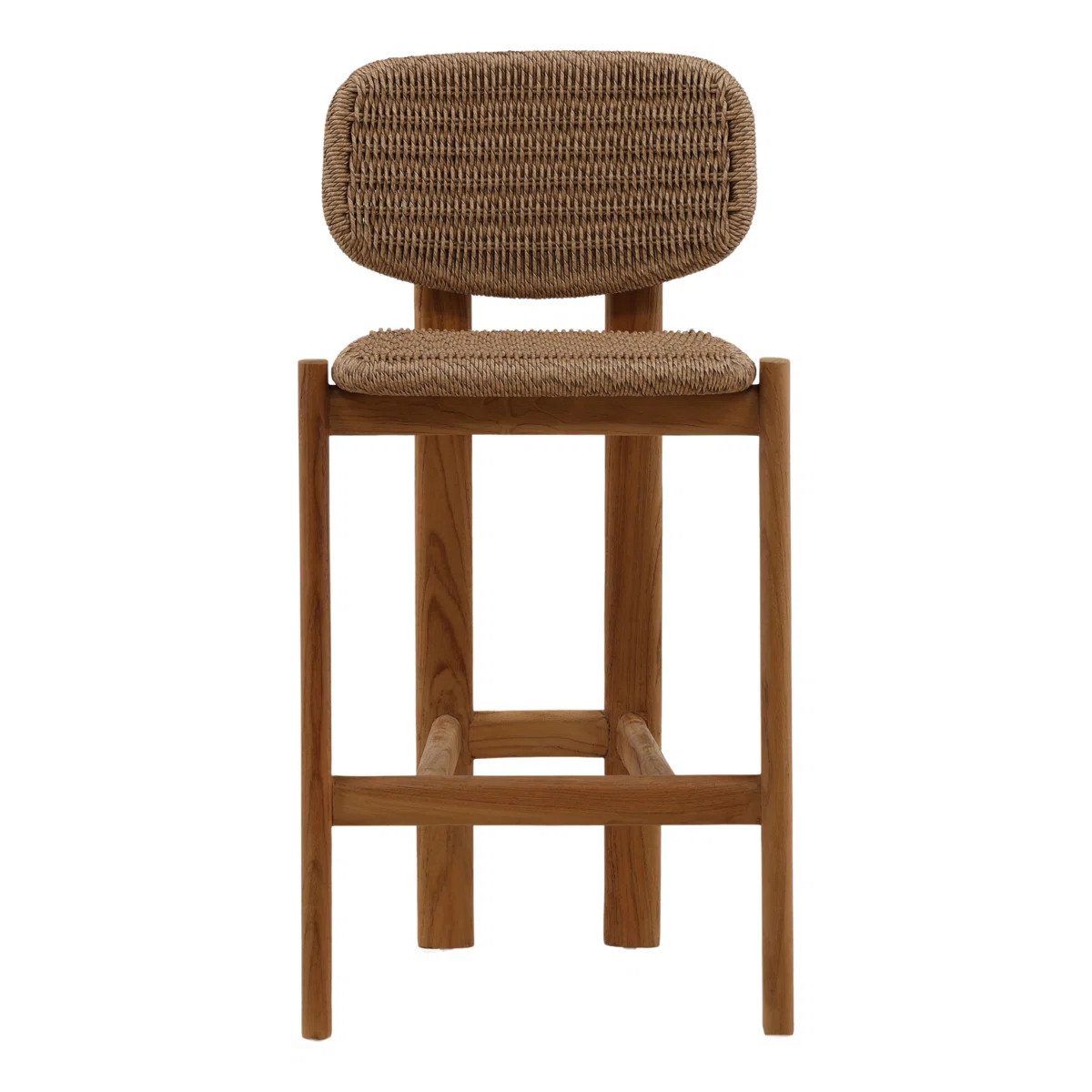 Alva Outdoor Counter Stool Light Brown | Wayfair North America