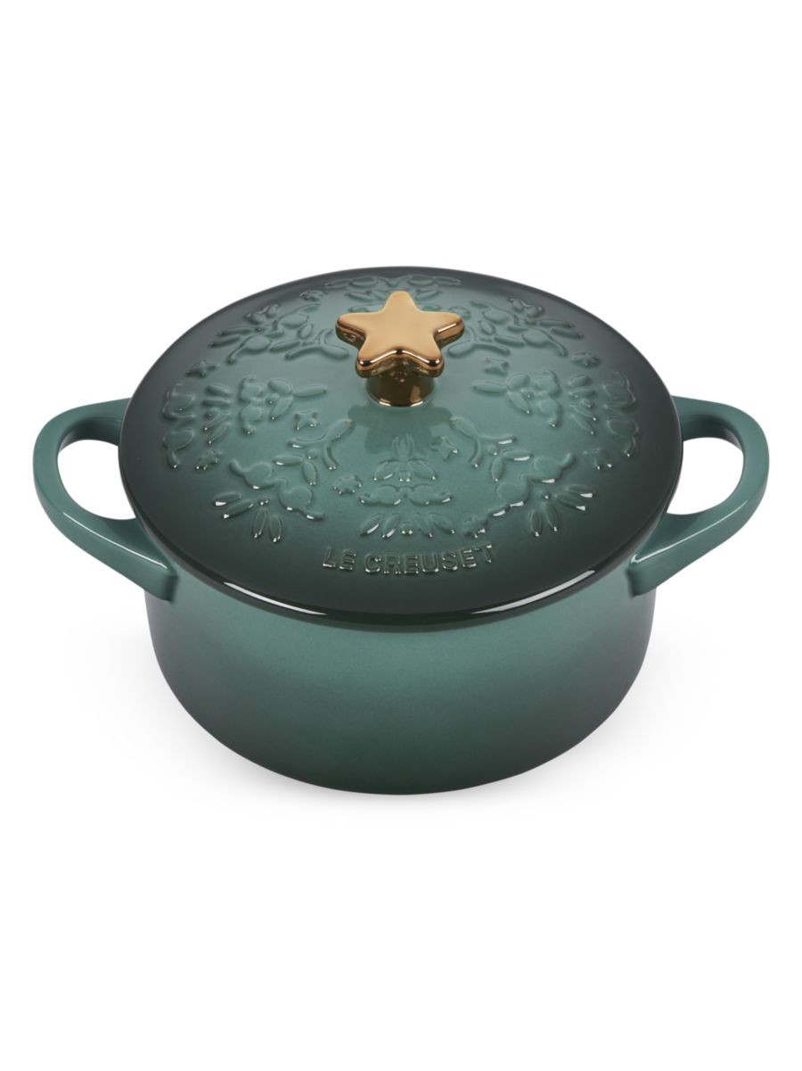 Noël Stoneware 24 Oz. Mini Cocotte with Star Knob | Saks Fifth Avenue