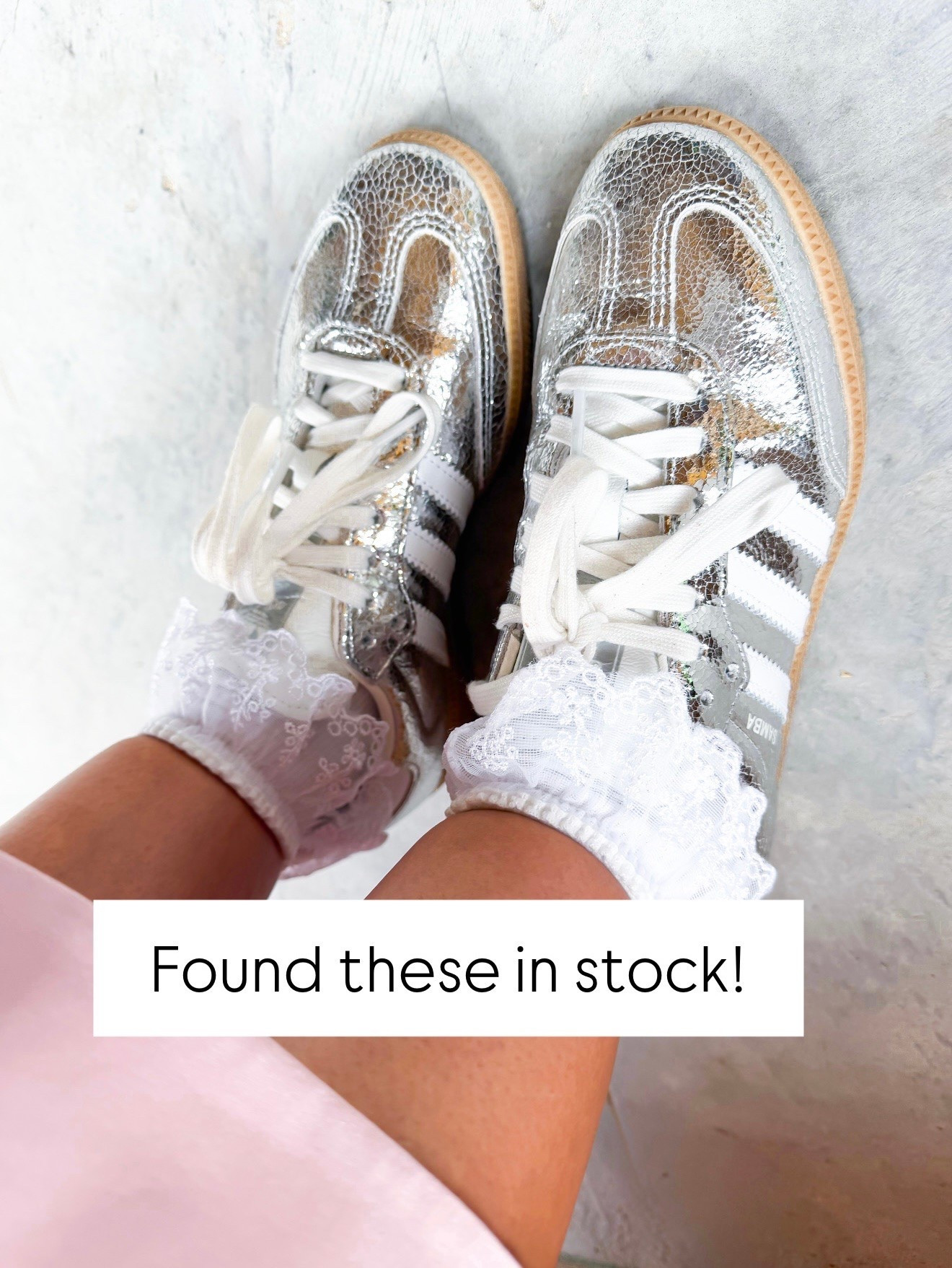 Found these in stock! I love my silver adidas! TTS for me and so comfy! Ruffled socks. Casual outfit. Casual style. Mom outfit. Travel outfit. Wearing XXS in no bra needed maxi dress.

#LTKPetite #LTKTravel #LTKootd