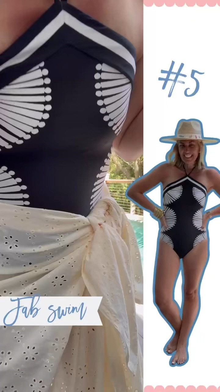 Beach day look! Love this cute one piece, the detailing is everything! Size small suit, OS sarong!

* use code MIXANDMATCH for 15% off Sunshine Tienda

#LTKOver40 #LTKSaleAlert #LTKSwim