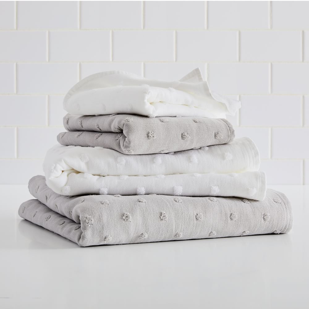 Organic Gauze Candlewick Towels | West Elm (US)