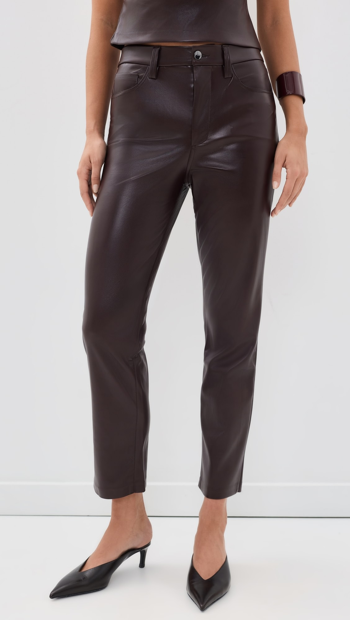 Joe's Jeans The Lyra Slim Ankle Vegan Leather Pants | Shopbop | Shopbop
