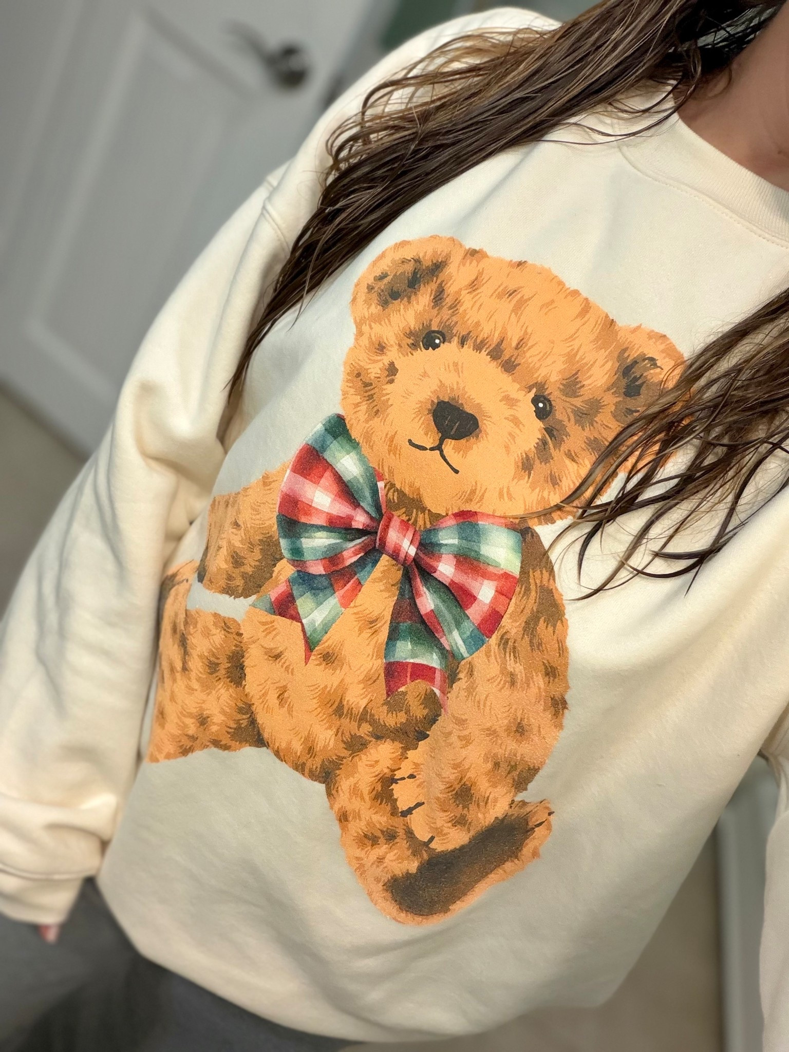 The coziest sweatshirt.  Sized up to a M for a slouchy oversized look! 🧸🤎

#LTKootd #LTKPetite #LTKmomlife
