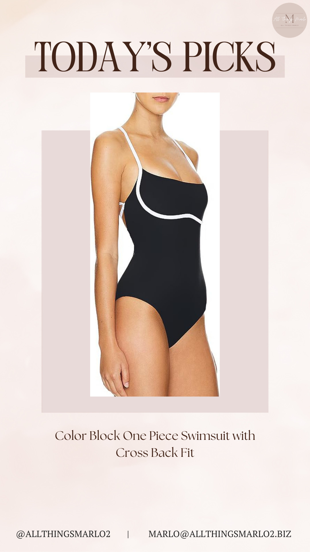 Color Block One Piece Swimsuit with Cross Back Fit 

 #LTKSeasonal #LTKSwim #LTKTravel