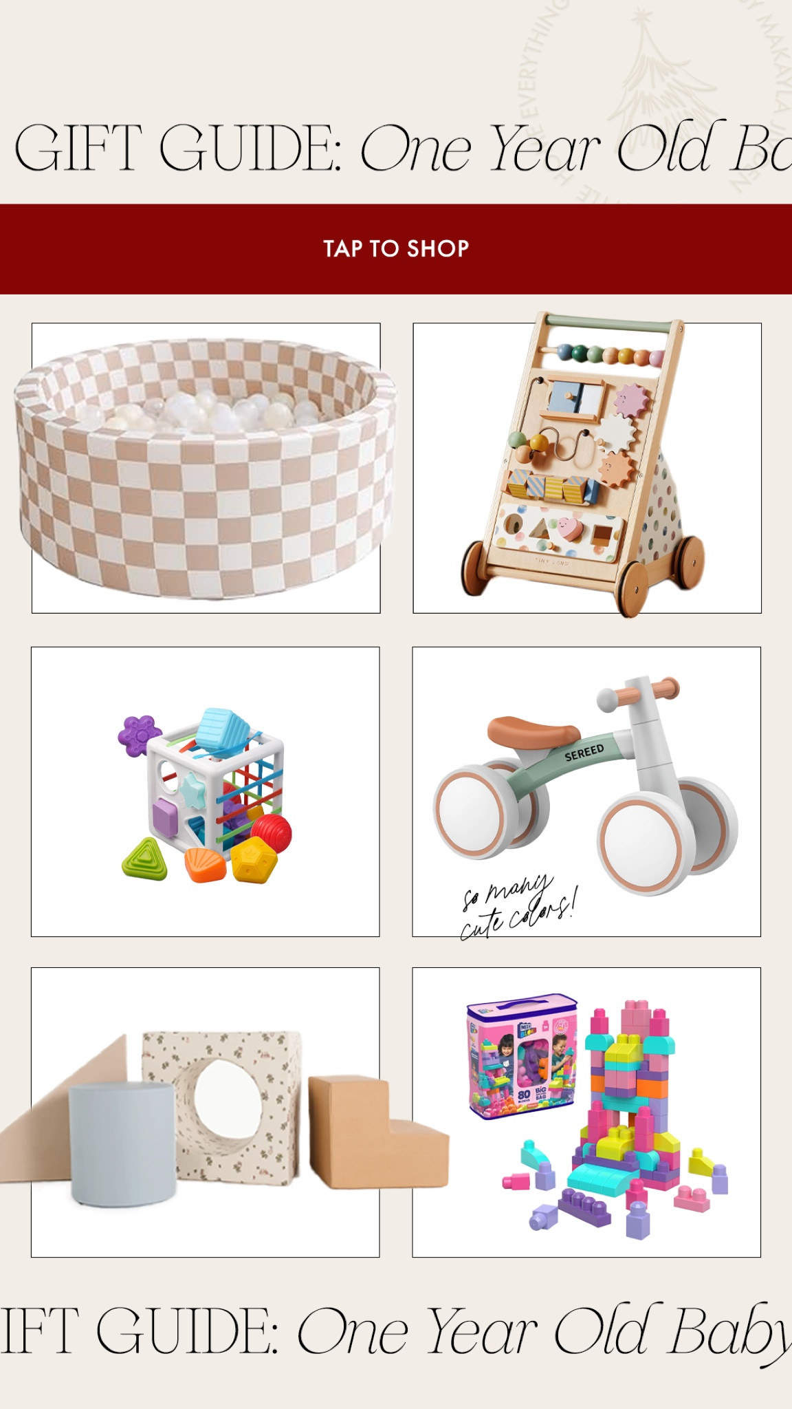 Gift guide for the one year old baby ❤️❤️❤️ so many gifts Ollie has and loved!! 🥰

Baby gift guide, holiday guide, gift ideas for baby 

#LTKBaby #LTKHoliday #LTKGiftGuide