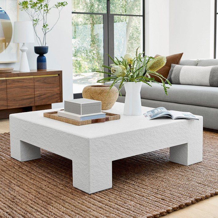 Matte White Square Coffee Table (48") | Williams-Sonoma