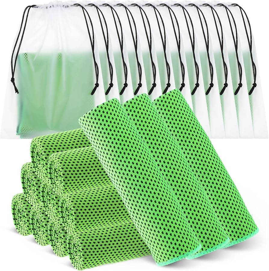 Hosuly 12 Pcs Cooling Towels for Face and Neck 12 x 40 Inch Workout Towels for Gym Fast Drying Ho... | Amazon (US)