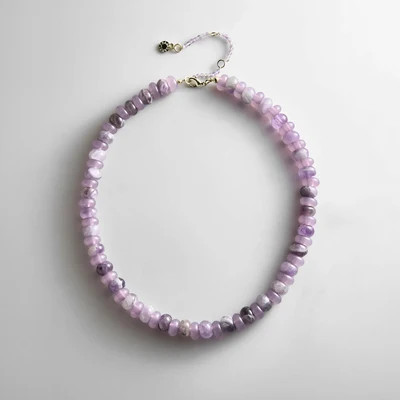 Joyce Semi-Precious Beaded Necklace - Light Amethyst | BaubleBar