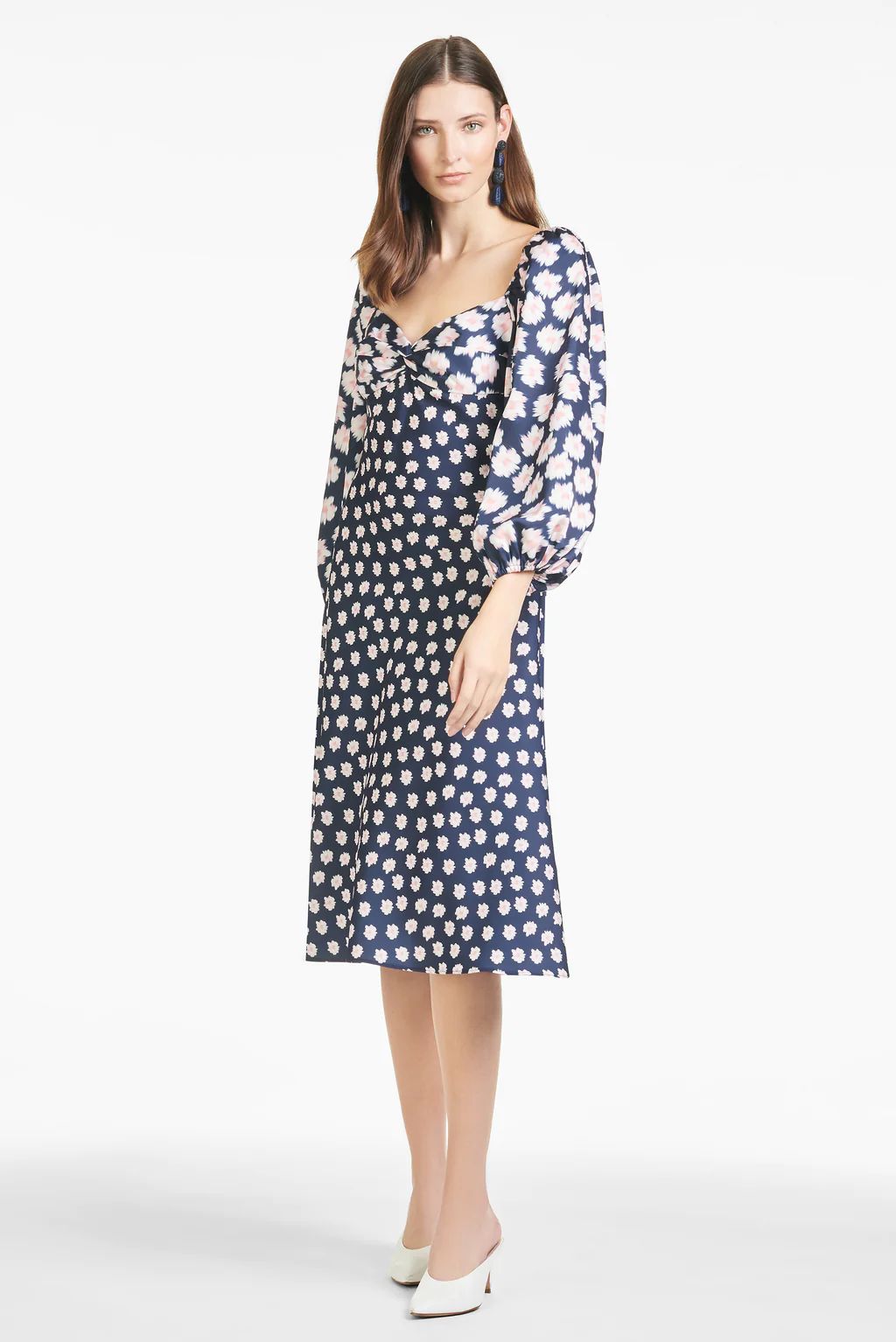 Melody Dress - Blue/Pink Ikat Floral | Sachin & Babi