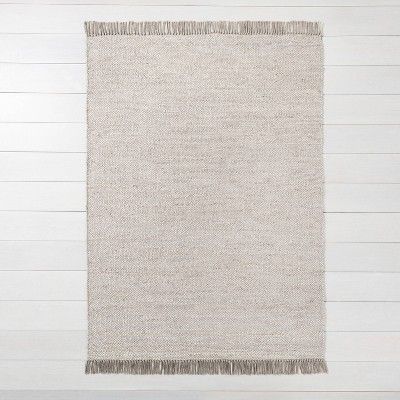 Bleached Jute Rug with Fringe Gray - Hearth & Hand™ with Magnolia | Target