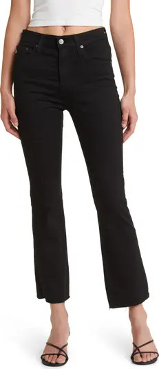 Farrah Raw Hem High Waist Ankle Bootcut Jeans | Nordstrom