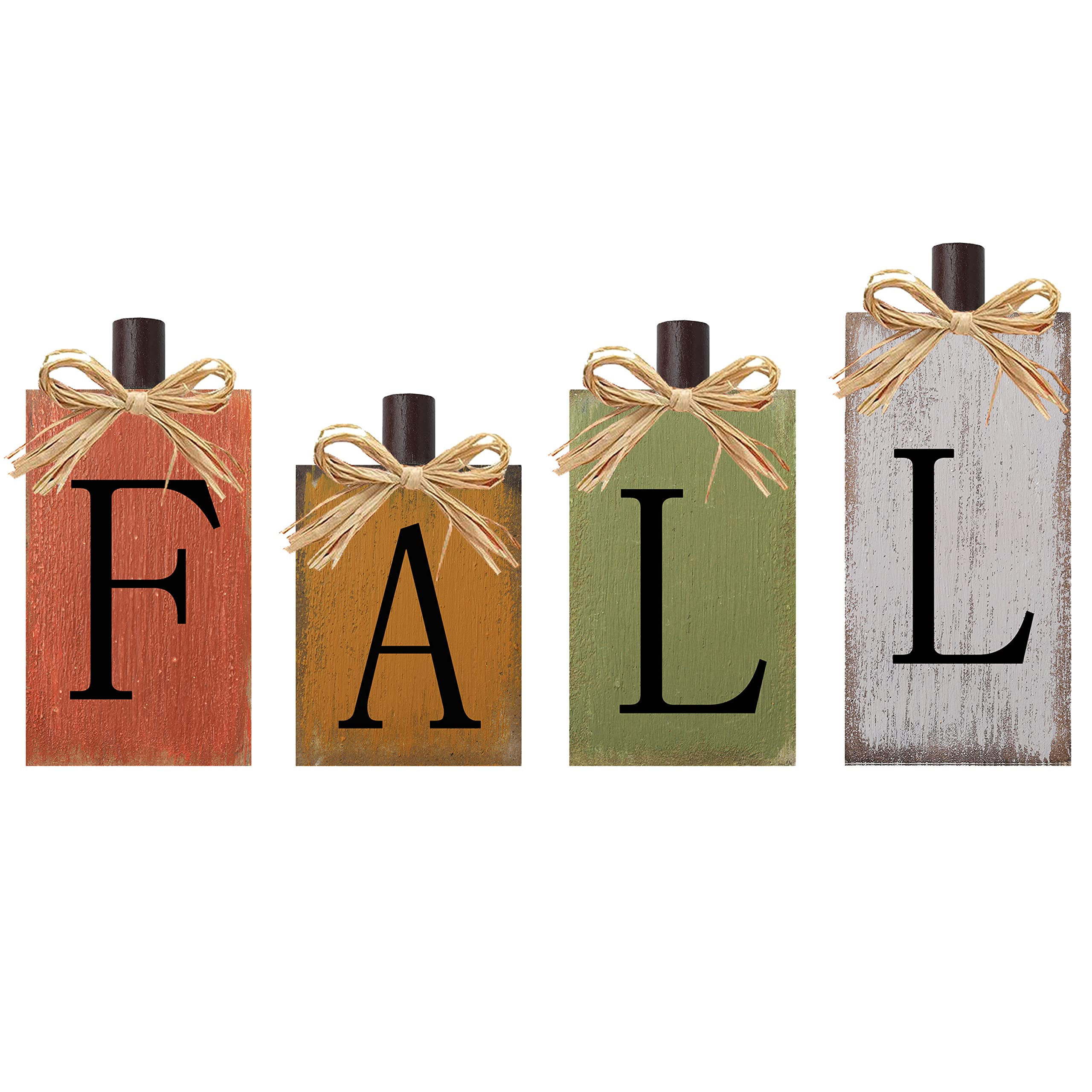 Fall Decorations for Home Thanksgiving Signs Wooden Table Sign Vintage Farmhouse Block Sign Harve... | Amazon (US)