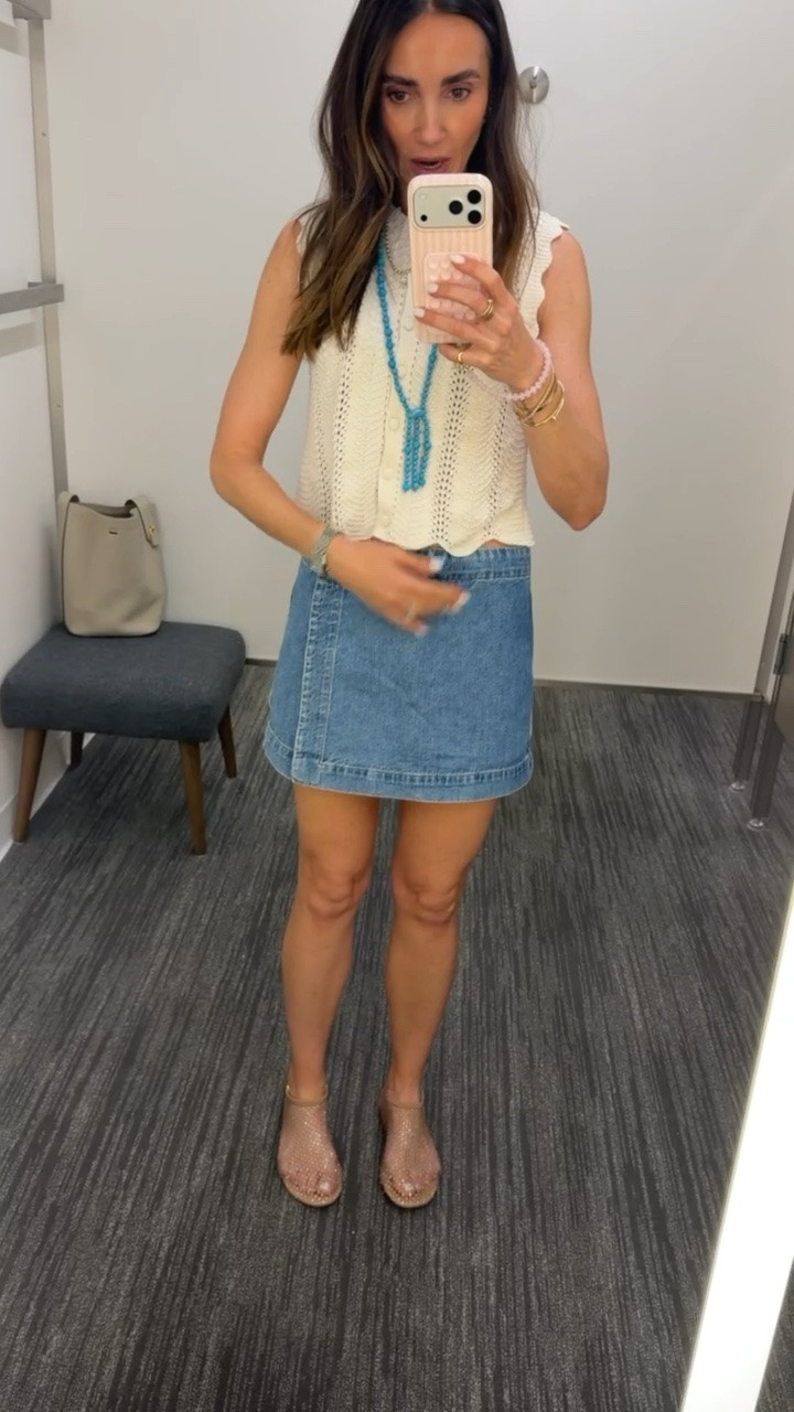Denim skort from Madewell, fits tts.

denim mini skirt, casual summer outfit, easy everyday style, cute casual look, denim skirt outfit, summer date outfit, effortless chic style, neutral summer fashion, casual weekend outfit, madewell style

#LTKootd #LTKOver40