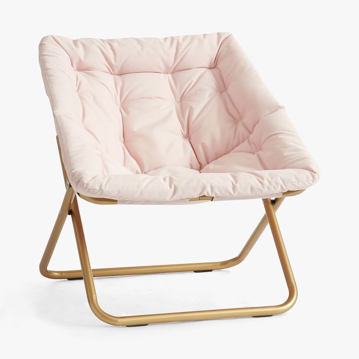 Solid Blush Hang-A-Round Square Chair | Pottery Barn Teen