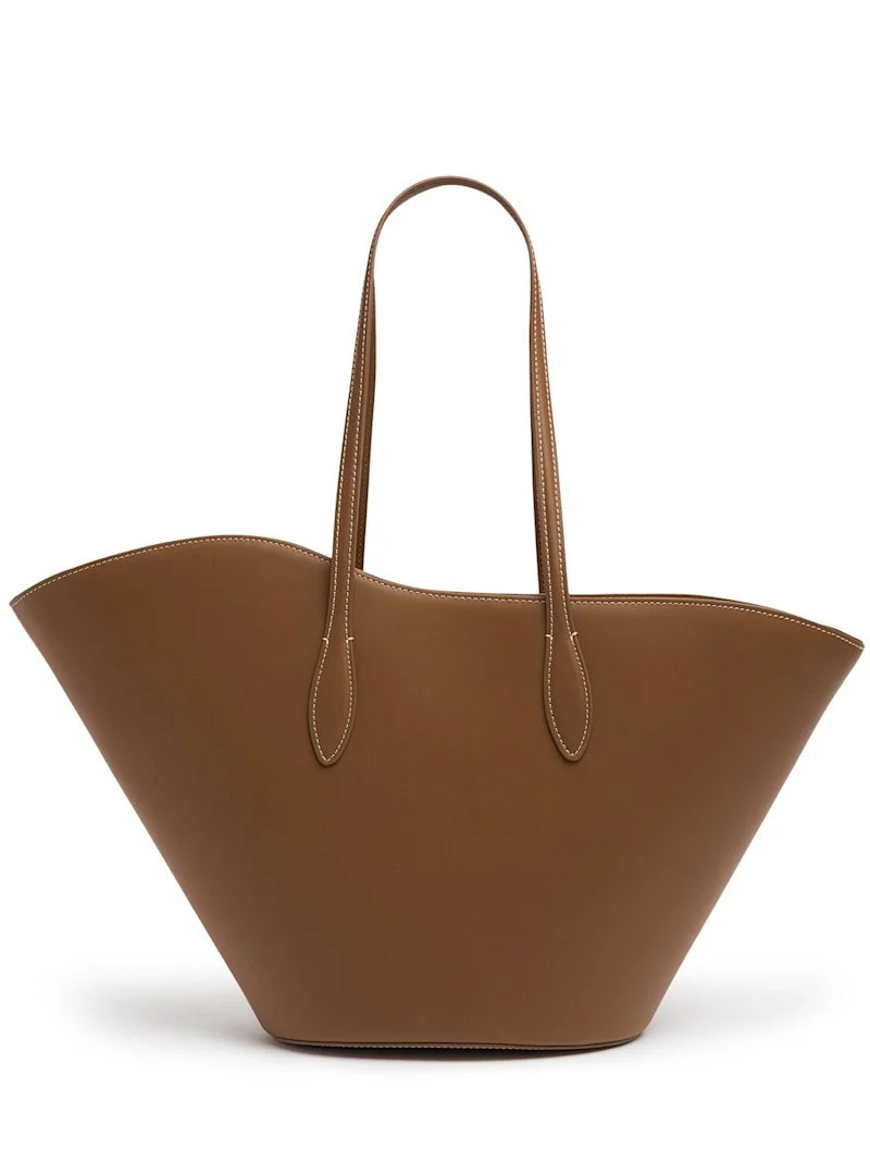 Medium Tulip leather tote bag | Luisaviaroma