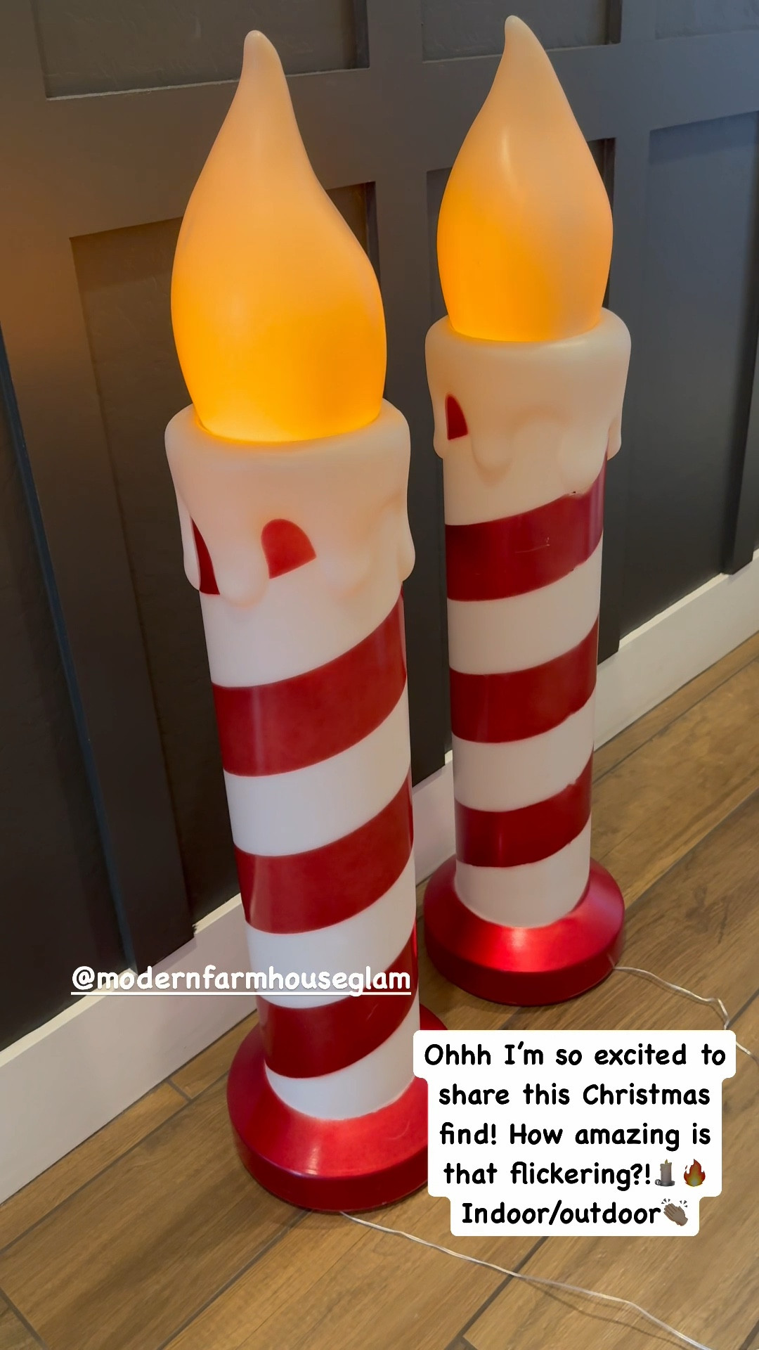 3.5 ft Flickering Christmas candle peppermint decoration @ModernFarmhouseGlam

 indoor/outdoor Christmas holiday decorations 

#LTKHome #LTKSeasonal #LTKHoliday