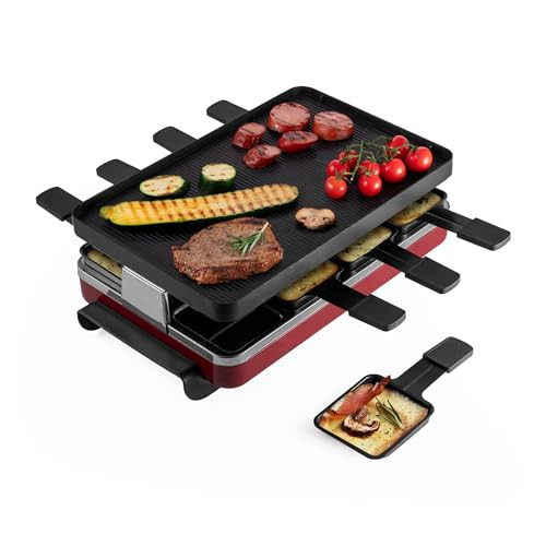 Swissmar Classic Indoor Electric Raclette Grill, Cast Aluminum Plate, Red | Amazon (US)
