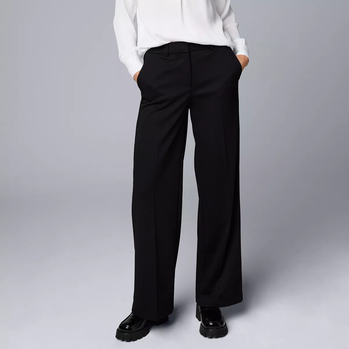 Women's Simply Vera Vera Wang High-Rise Wide Leg Trouser | Kohl's