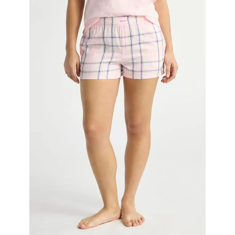 Joyspun Women's and Women’s Plus Woven Pajama Boxer Shorts, Sizes XS to 3X - Walmart.com | Walmart (US)
