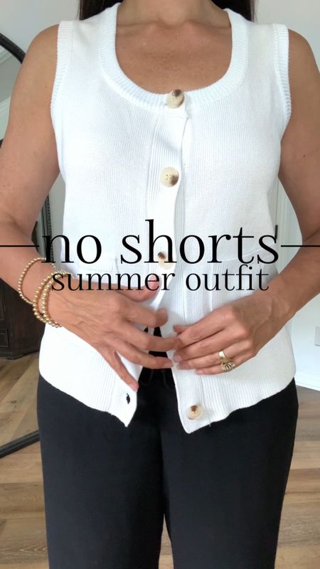 A great look for my no-shorts summer girls!

Sizing:
Sweater-roomy, wearing small
Wide-leg pants-wearing medium, size up if in between
Sandals-Target, run TTS

summer outfit | vacation outfit | sweater vest | shoulder bag | Amazon fashion | polene | casual outfit 



#LTKOver40 #LTKStyleTip #LTKFindsUnder50