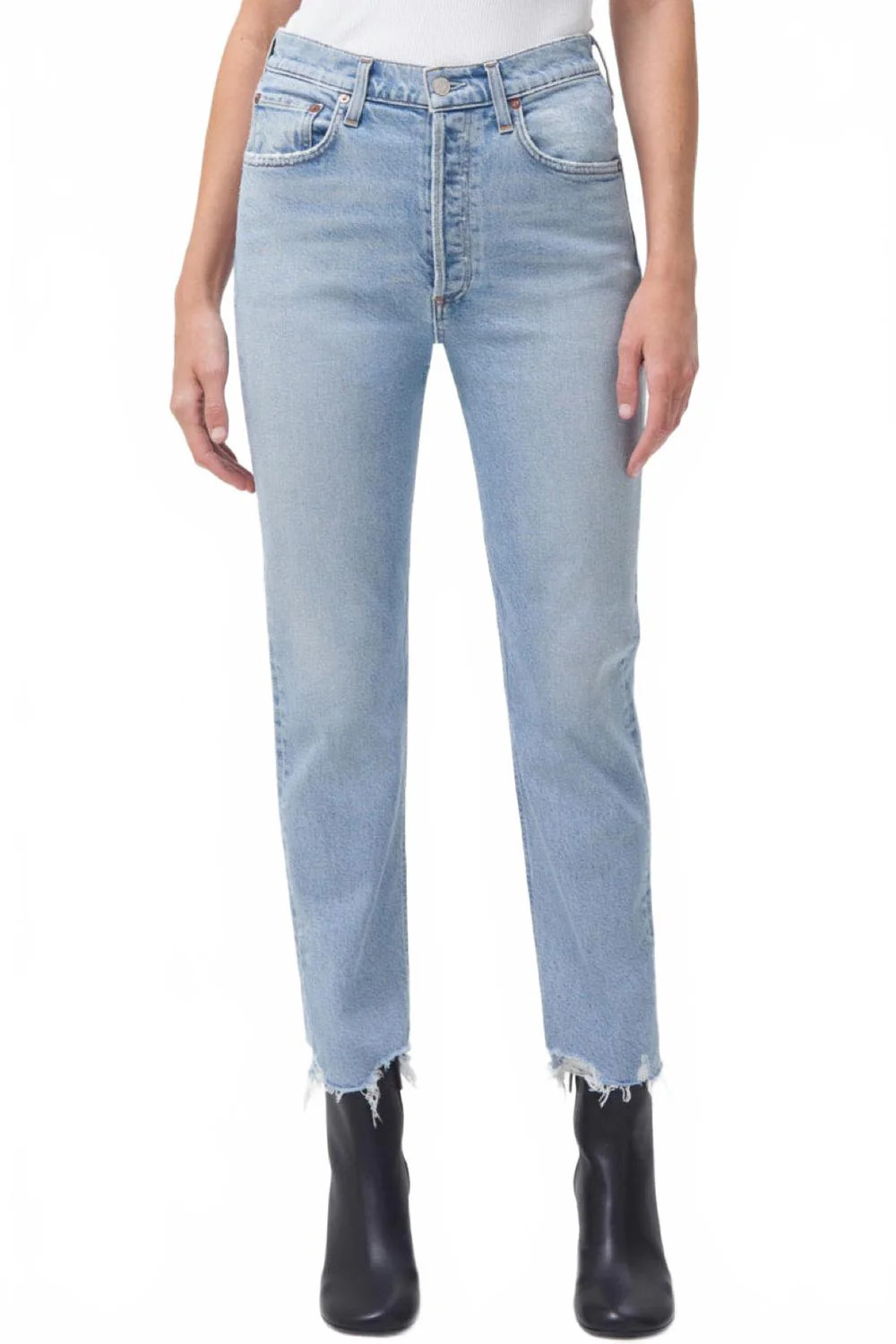 Women's Riley Crop Jeans In Blue | Shop Simon