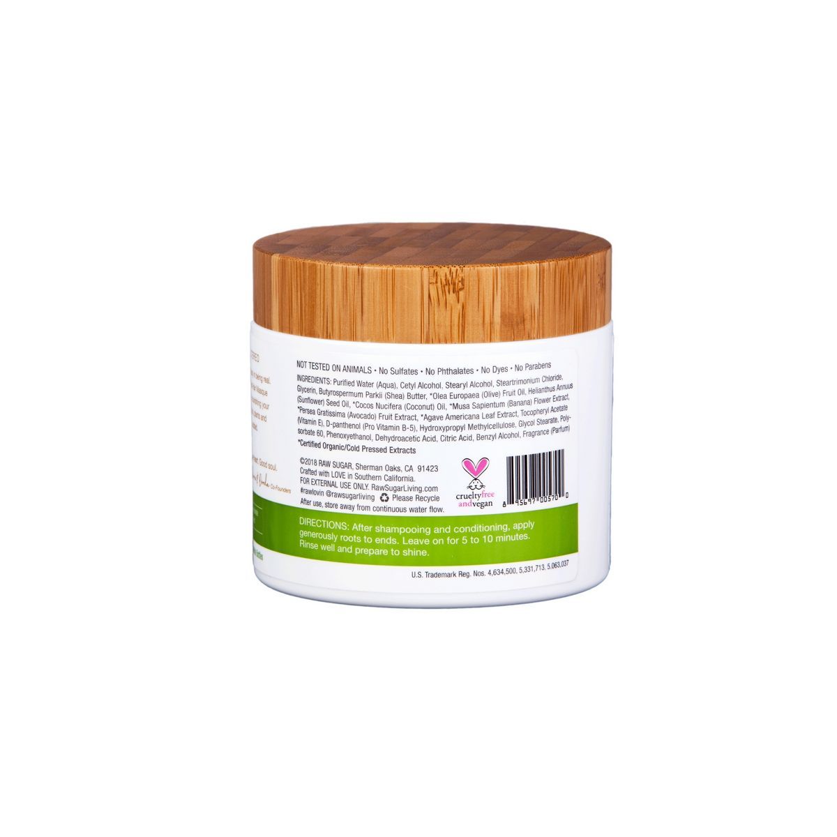 Raw Sugar Healing Power Hair Masque Avocado Oil + Banana + Coconut Milk + Agave - 12 fl oz | Target