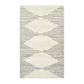 Solo Rugs Bernie Bohemian Moroccan Parchment 9 ft. x 12 ft. Hand-Knotted Area Rug-S3209-09001200-... | The Home Depot