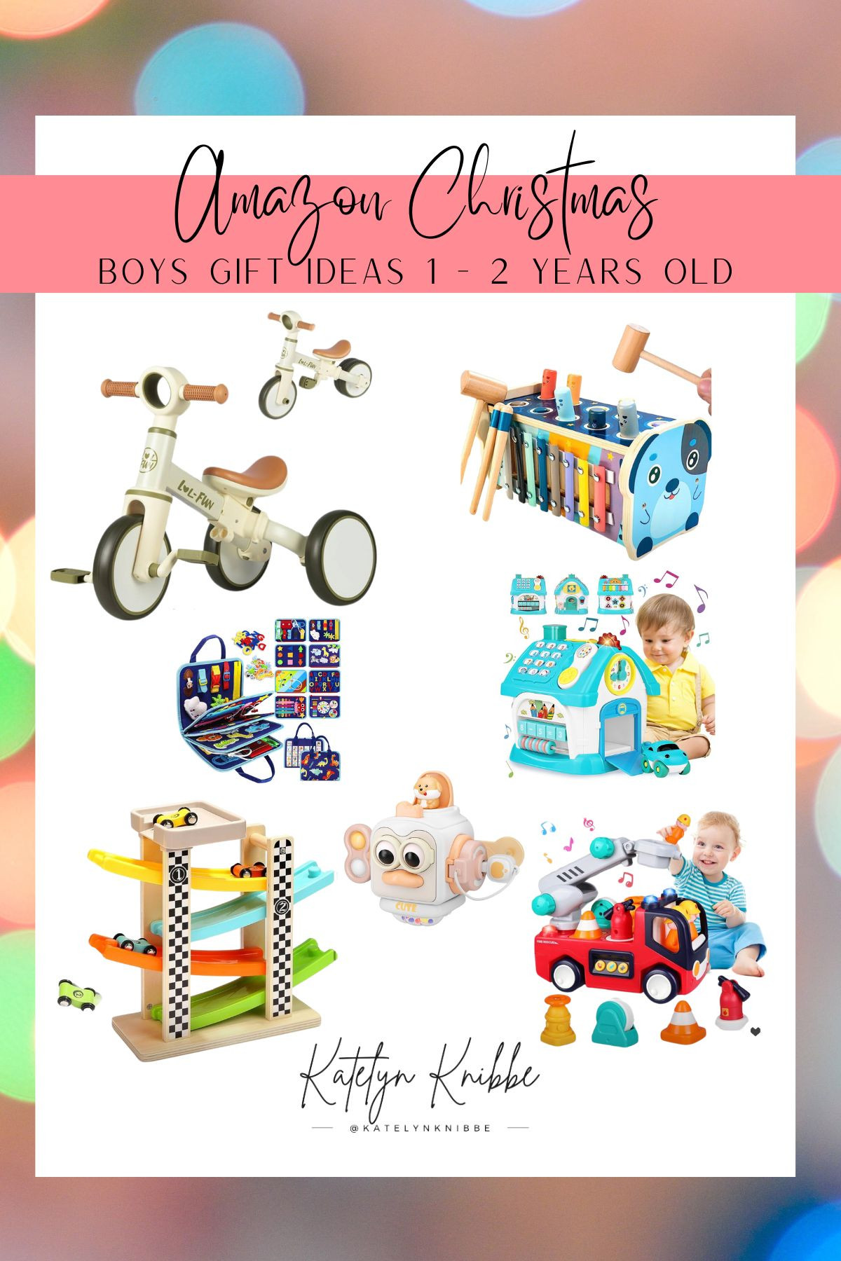 Christmas gift ideas for toddler boys ages 1-2 years old. Everything is from Amazon and prices range. Montessori options linked. Balance bike that turns into tricycle. Fidget toys.   

 #LTKGiftGuide #LTKHoliday #LTKSeasonal