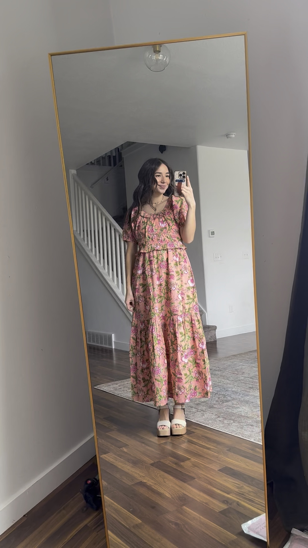 The most beautiful spring - modest - garment friendly dress. Beautiful spring print, midi length and has pockets! Size inclusive XS-3XL

#LTKFindsUnder100 #LTKWedding #LTKPlusSize