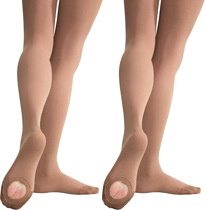 MANZI Women's Dance Tights Pink Convertible Ballet Stockings Ultra Soft Transition Leggings for A... | Amazon (US)