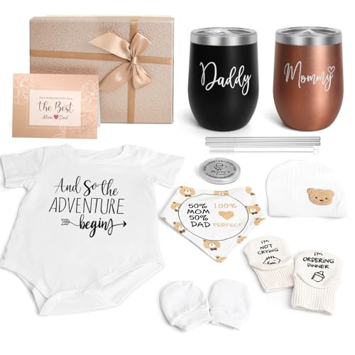New Mom Gifts for Women, Top Pregnancy Gifts for New Parents Gender Reveal Gifts with Mom and Dad Tumbler Set for First Time Moms, Expecting Parents to Be, Gender Reveal, Baby Shower… | Amazon (US)