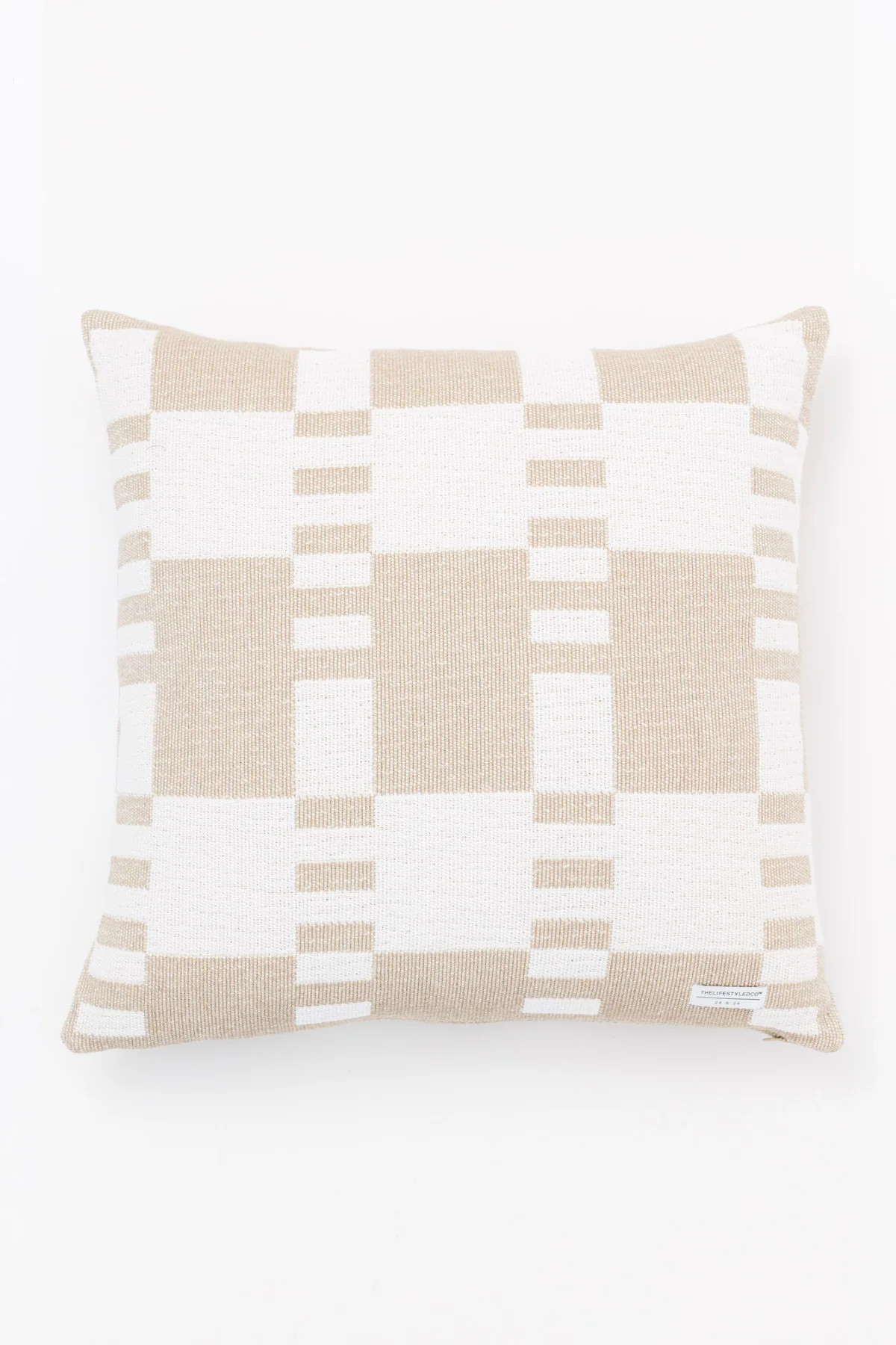 Proper Stripe Pillow - White/Tan - 2 Sizes - THELIFESTYLEDCO Shop | THELIFESTYLEDCO