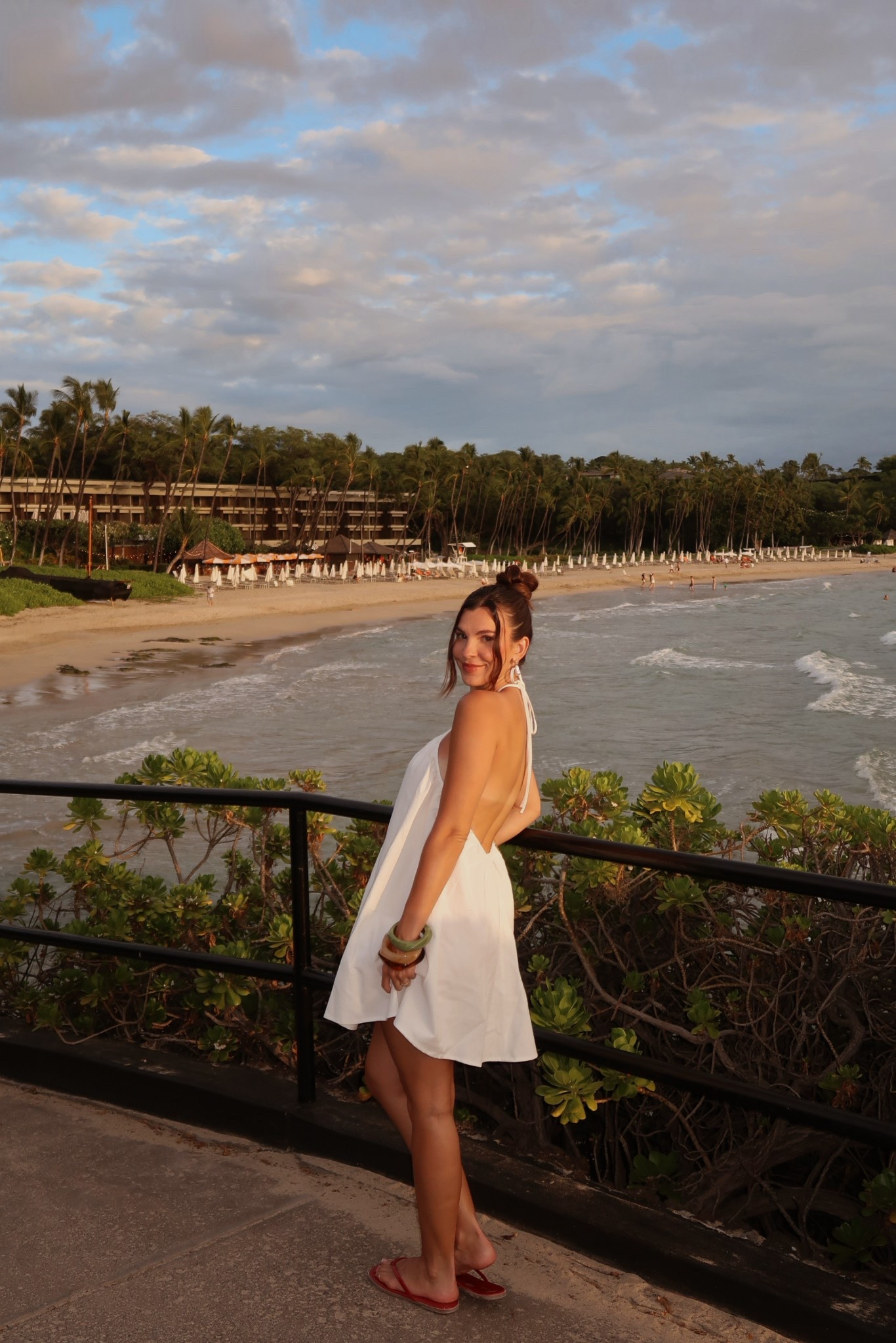 Dinner outfit in Hawaii🌺 wearing a size small in the dress but could’ve done xs — I’m 5’4 for reference! Planned to wear heels with this but swapped for flip flops! 


Hawaii dress, Hawaii outfits, Hawaii outfit inspo, meshki dress, casual beach vacation look, meshki, amazon accessories, amazon beach bag, amazon beach clutch, amazon flip flops, red flip flops, white beach dress, white mini dress , amazon jewelry 