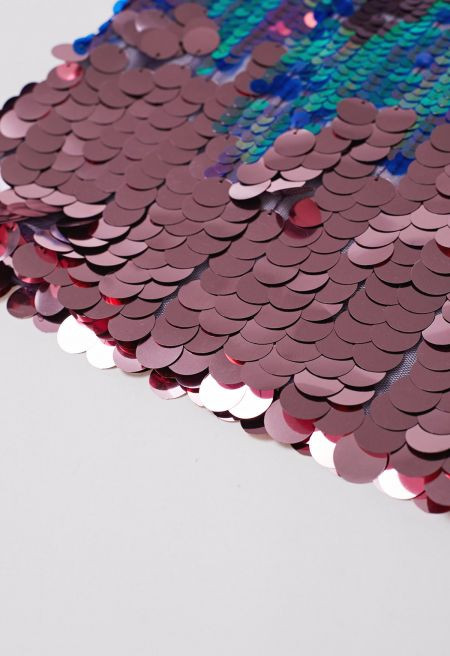 Eye-Catching Sequins Embellished Mini Bud Skirt in Purple | Chicwish