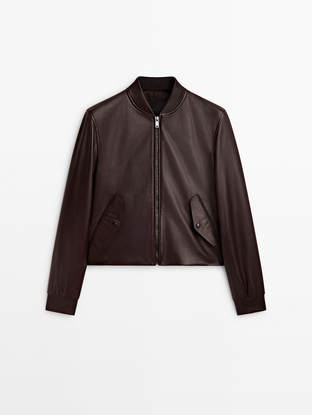 Nappa leather bomber jacket | Massimo Dutti US