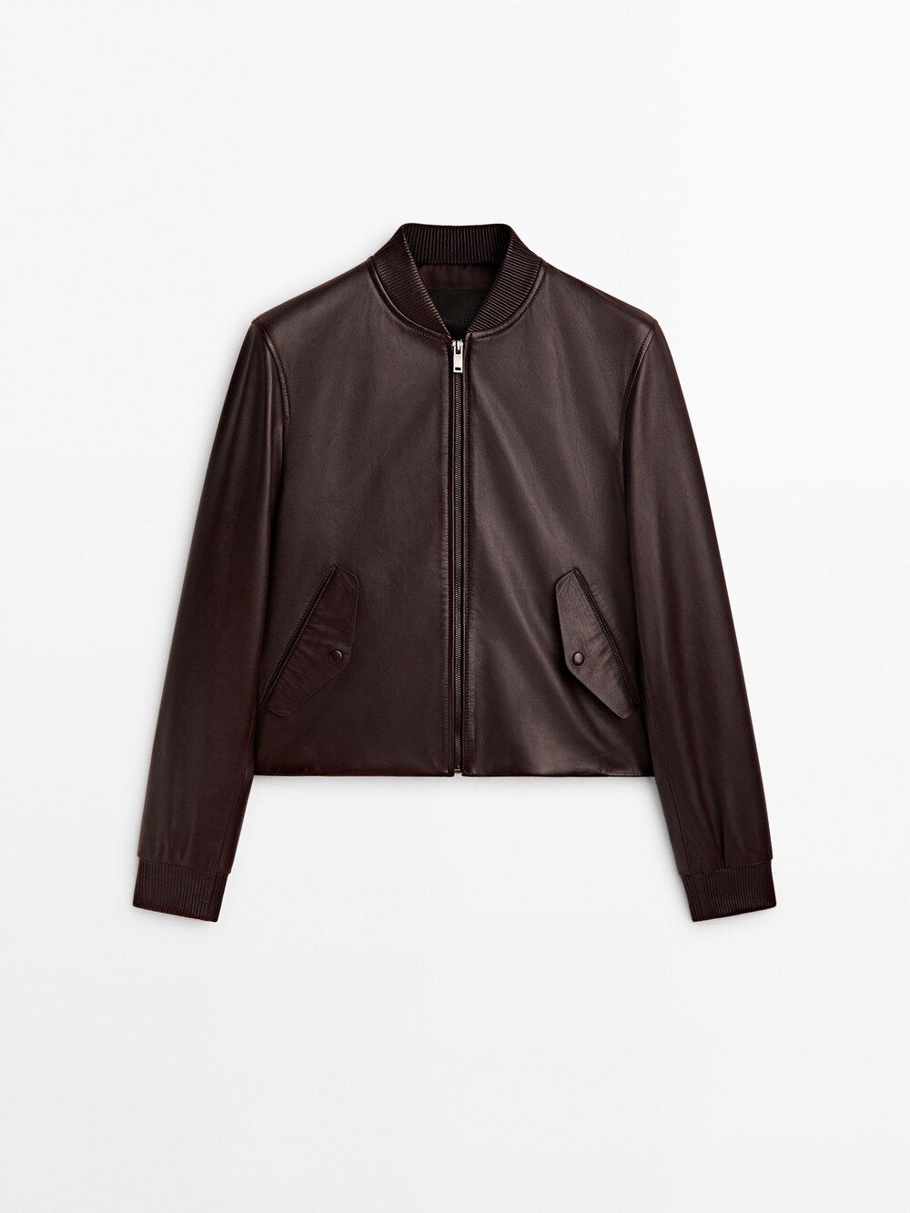 Nappa leather bomber jacket | Massimo Dutti (US)