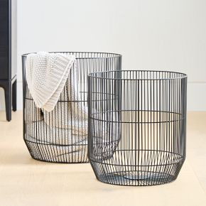 Fine Line Metal Round Baskets | West Elm (US)