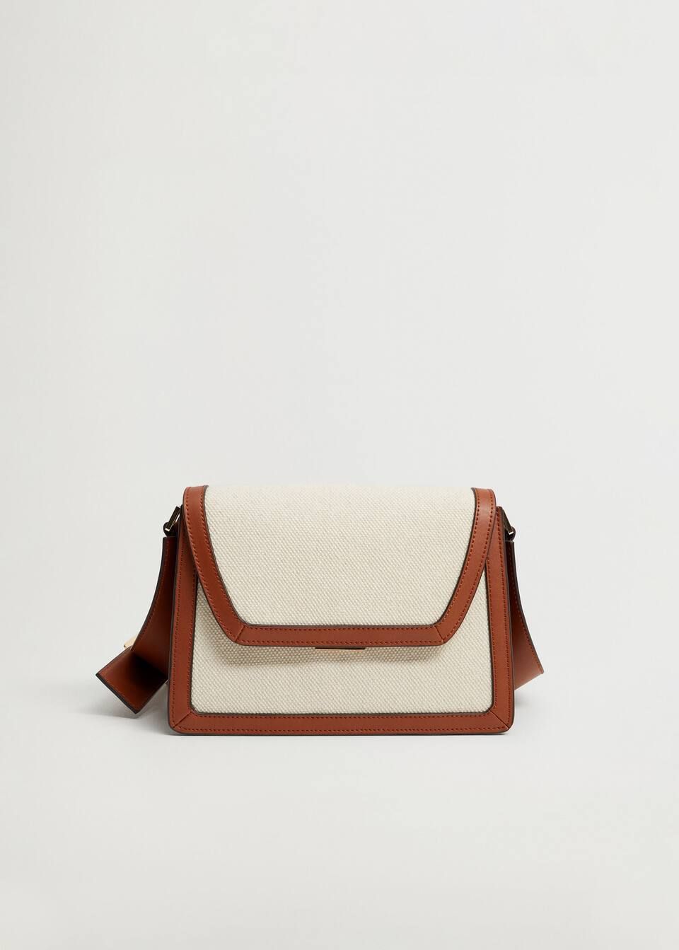 Fabric contrast bag | MANGO (US)