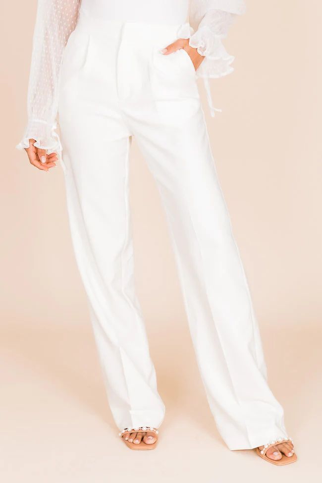 Bride And True Ivory Wide Leg Pants | Pink Lily
