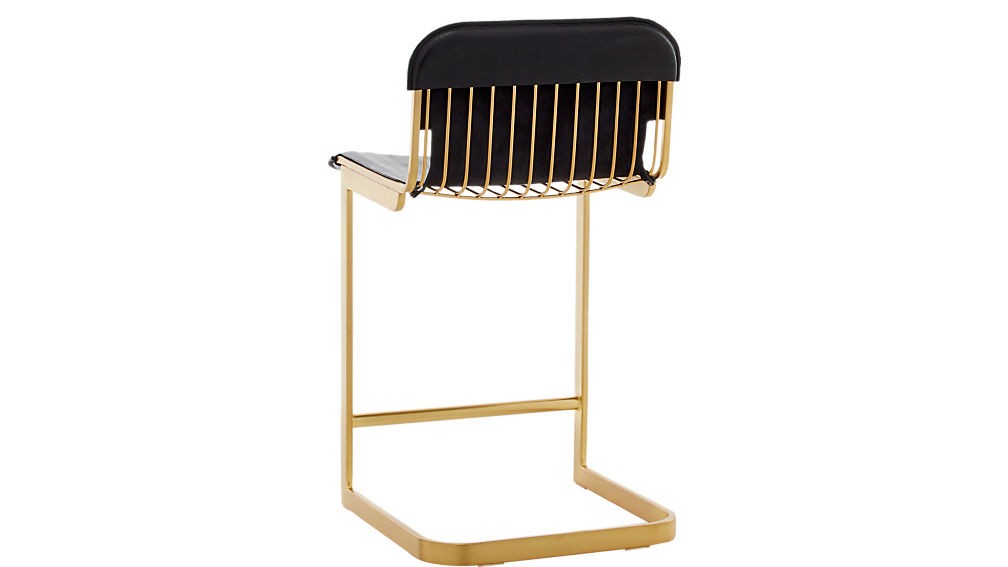 Rake Brass 24" Counter Stool + Reviews | CB2 | CB2