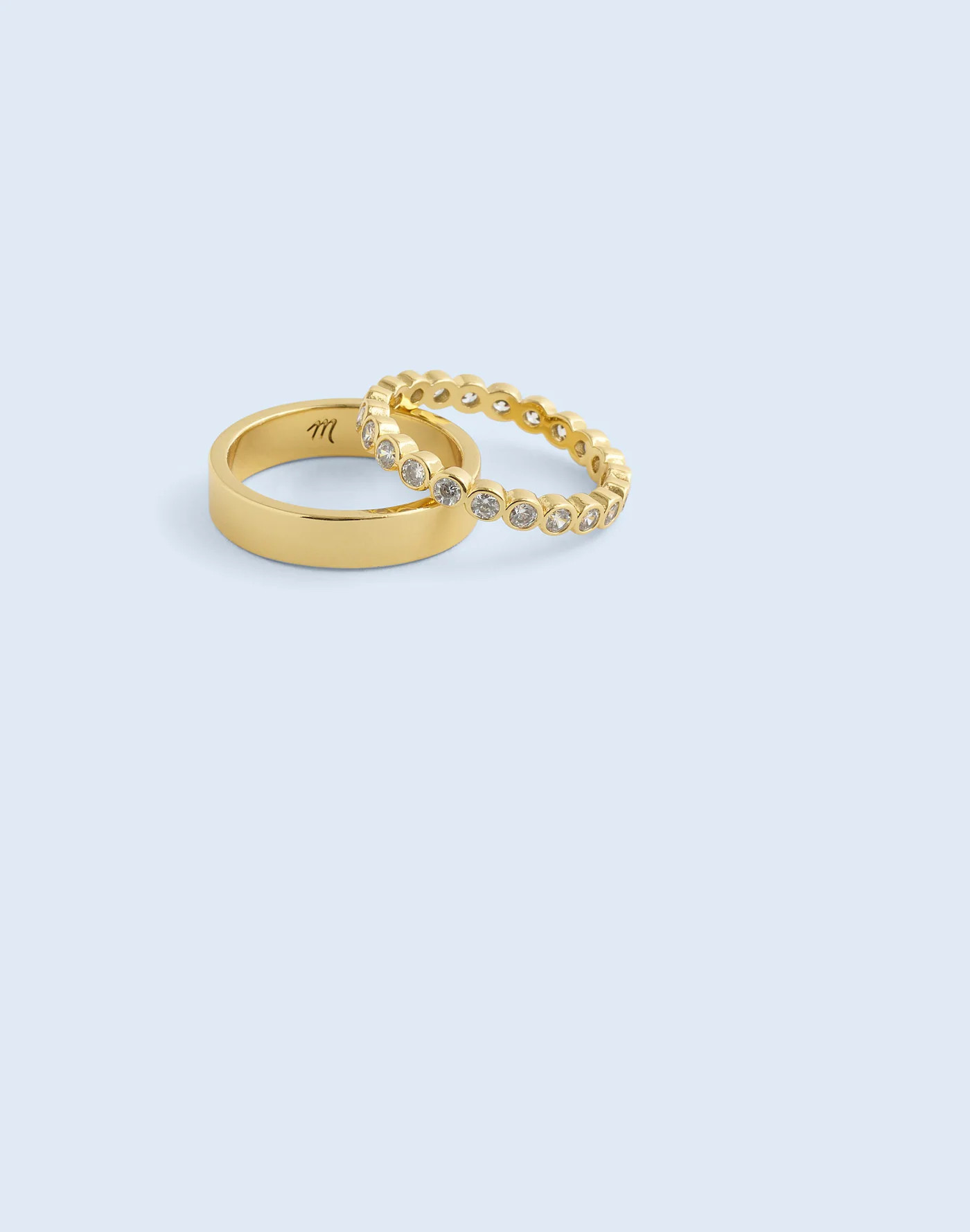 The Tennis Collection Bezel Set Crystal Stacking Ring Set | Madewell