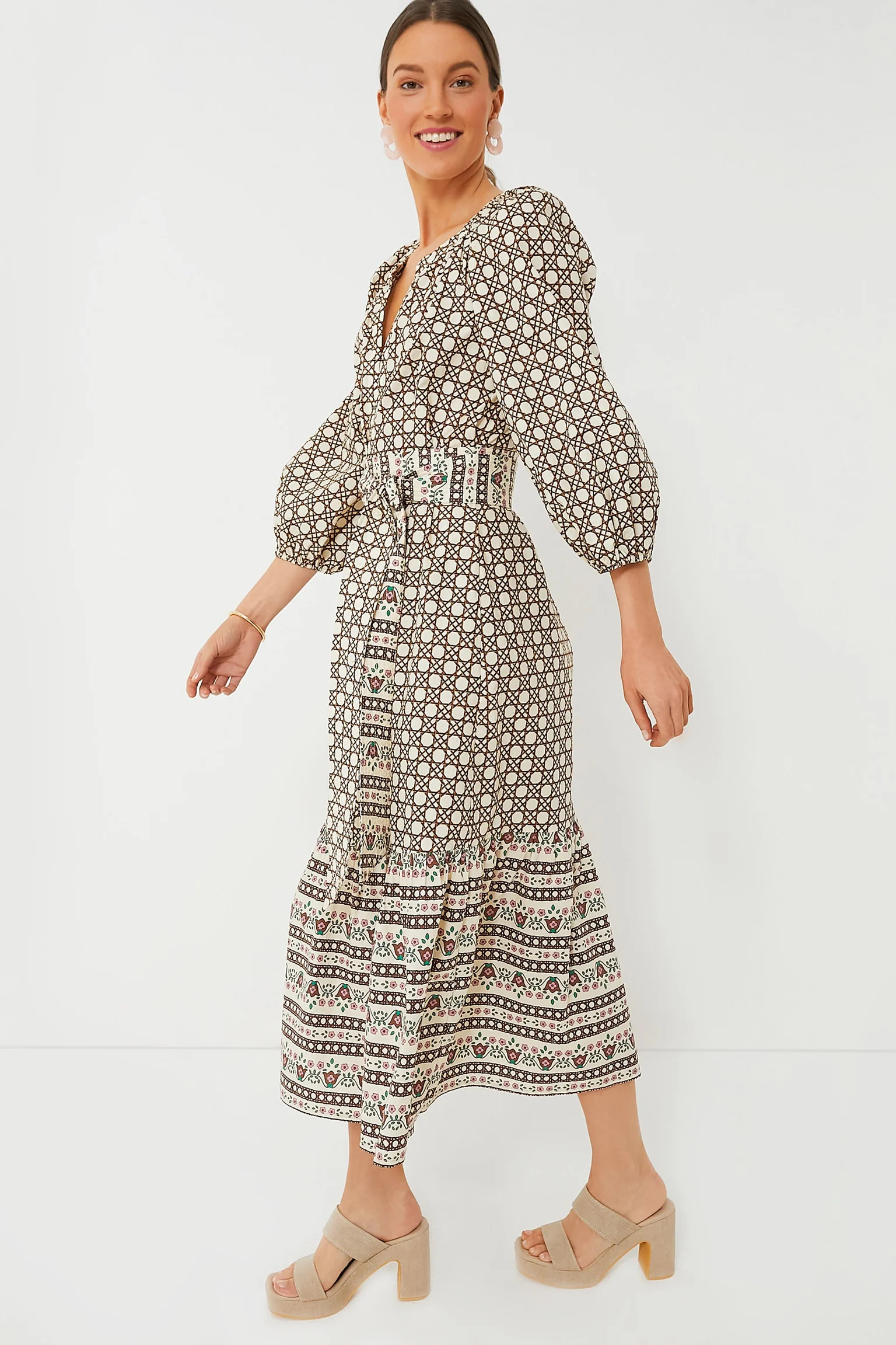 Birch Cane Border Lyles Dress | Tuckernuck (US)
