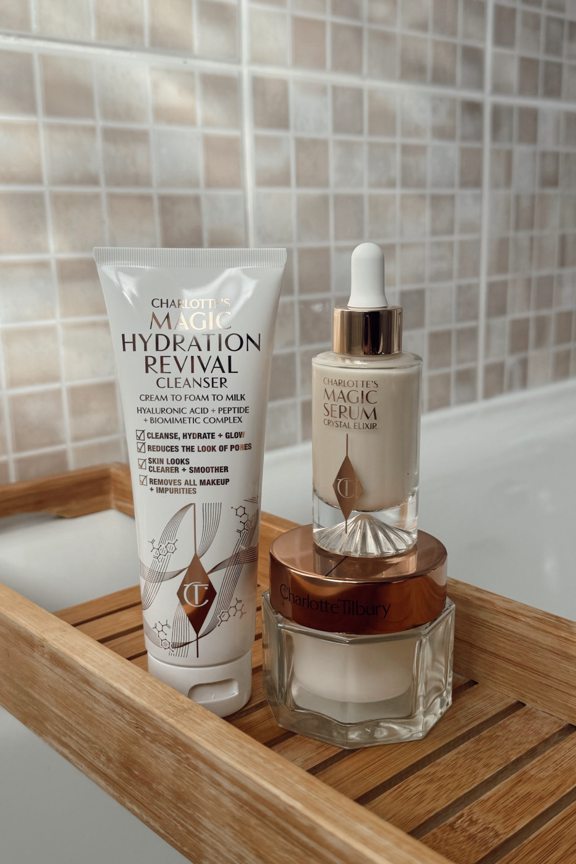 Hydrating cleanser, skin prep, Charlotte tilbury skincare, Charlotte tilbury magic cream, magic serum, hydrating serum 

Use code: oliviabFA2PT to save on Charlotte tilbury website 
#LTKXCharlotteTilbury

#LTKeurope #LTKfindsunder50 #LTKbeauty