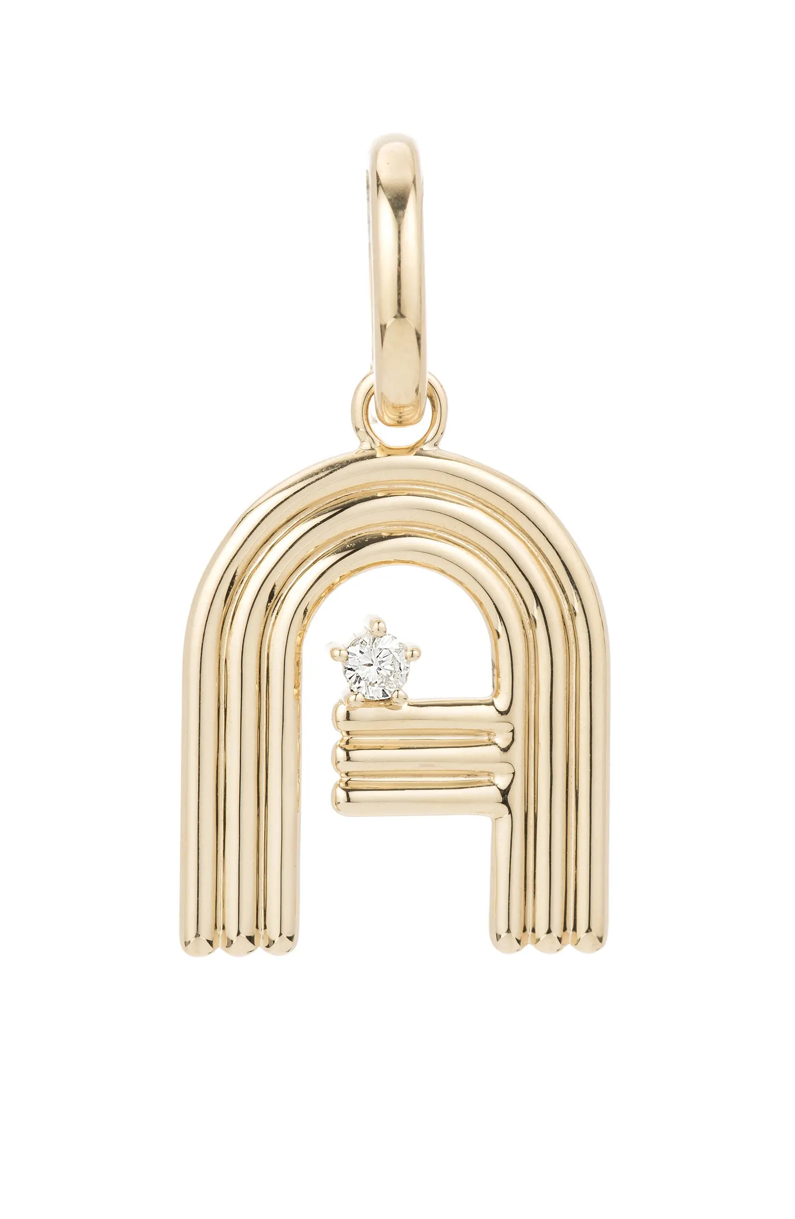Adina Reyter Groovy Initial Diamond Pendant Charm | Nordstrom | Nordstrom