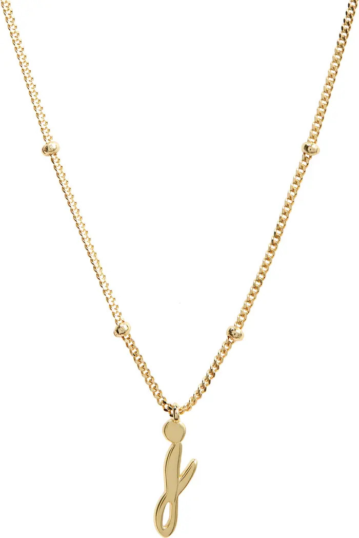 Rondelle Script Initial Pendant Necklace | Nordstrom